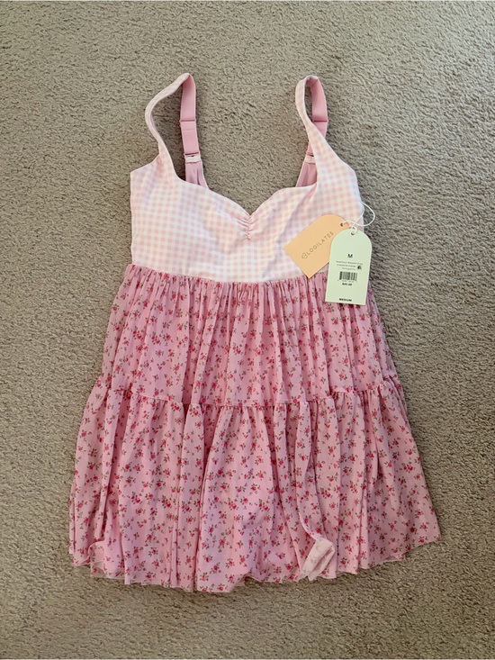 Blogilates Dresses & Skirts - Blogilates Pink Floral Tiered Atheletic dress for Women
